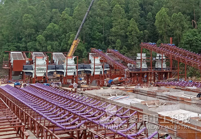 廣東云浮三臺6X制砂機安裝現(xiàn)場