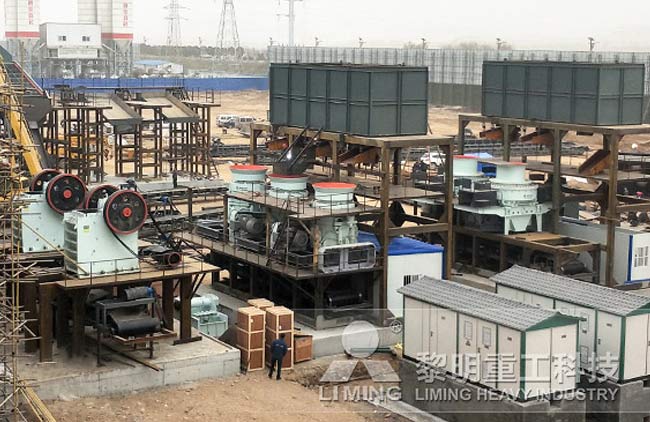 河卵石成套制砂機設備安裝現(xiàn)場